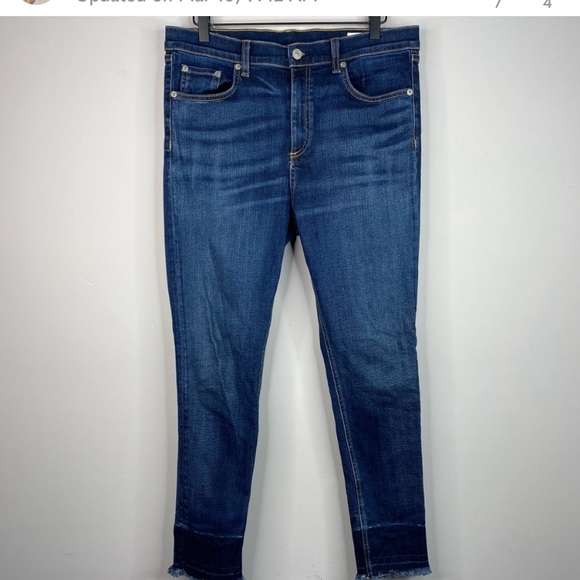 30-50%OFF BUNDLES! NWOT RAG&BONE HIGH-RISE SKINNY RAW HEM JEANS SIZE 32 - Picture 4 of 16